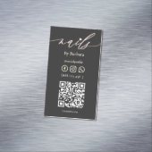 モダンネイルアーティストマニキュア美しいサロンQR マグネット名刺 (インサイチュ)