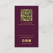 モダンネイルアーティストinstagramフォトグリッドQrコード 名刺 (裏面)