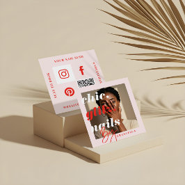 モダンネイルサロンBusiness Photo Social & QRコード スクエア名刺