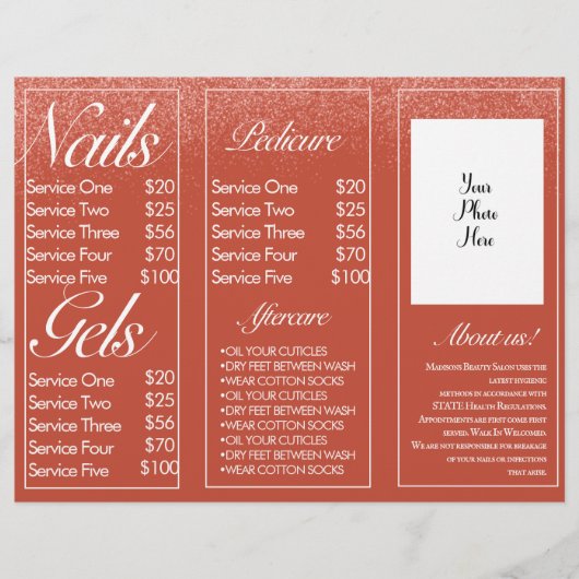 モダンネイルサービス セッション パンフレット フライヤー (正面)