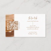 モダンネイルマニキュアリストテクニシャンの写真コラージュ 名刺 (裏面)