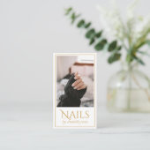 モダンネイル技術者ネイルフォトゴールド 名刺 (スタンド正面)