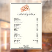 モダンネイル マニキュアリスト 価格リスト サービス ウィンドウサイン