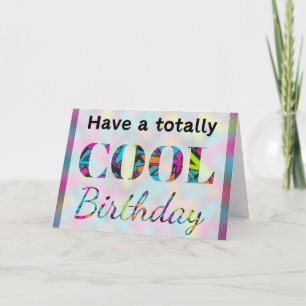 モダンネオンエフェクトの落書きでめっちゃクールなお誕生日をお祝い カード