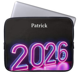 モダンネオン 2026 あけましておめでとうございます ラップトップスリーブ