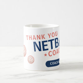 モダンネッットボールチームプレーヤーコーチ コーヒーマグカップ