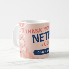 モダンネットボールチームプレーヤーコーチ コーヒーマグカップ