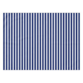モダンネービーブルーホ航海のワイトエレガントストライプ テーブルクロス (正面(横))