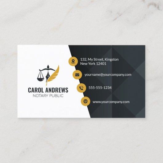 モダンノーター・ローン署名エージェント 公証人 名刺 (正面)