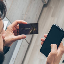 モダンハイテク六角模様名刺 名刺