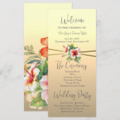 モダンハイビスカス結婚式 プログラム (正面/裏面)