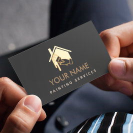 モダンハウスのブラシペイント ニュートラルクリーム&ブラック 名刺