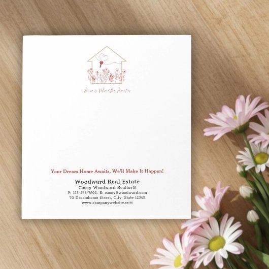 モダンハウスキーラインアート | 不動産エージェント用パーソナライズ ノートパッド