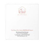 モダンハウスキーラインアート | 不動産エージェント用パーソナライズ ノートパッド (正面)