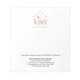 モダンハウスキーラインアート | 不動産エージェント用パーソナライズ ノートパッド