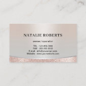 モダンハウスクリーニングバラ金ゴールド&シルバーメイド 名刺 (裏面)