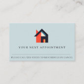 モダンハカラフルウブルーレッドオレンジアポイントメント 名刺 (正面)