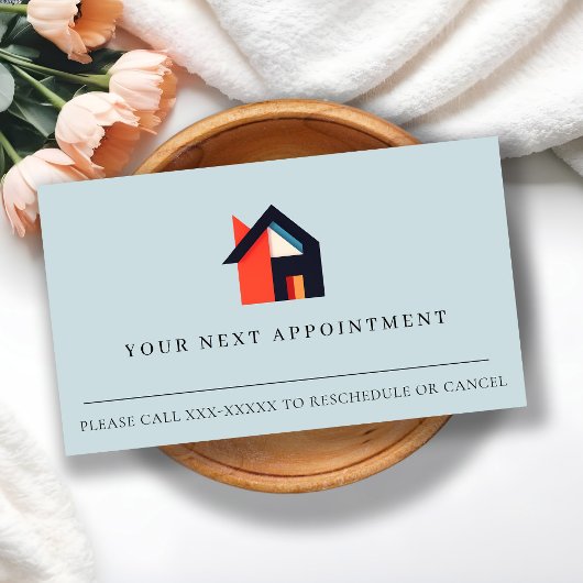 モダンハカラフルウブルーレッドオレンジアポイントメント 名刺