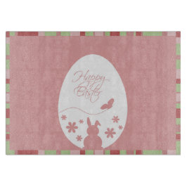 モダンハッピーイースターエッグパステルピンク カッティングボード