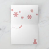 モダンハッピーイースターエッグパステルピンク シーズンカード (内部)