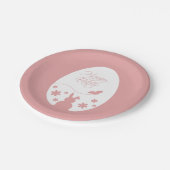モダンハッピーイースターエッグパステルピンク ペーパープレート (アングル)