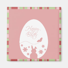 モダンハッピーイースターエッグパステルピンク マグネット