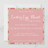 モダンハッピーイースターエッグパステルピンク 招待状 (裏面)