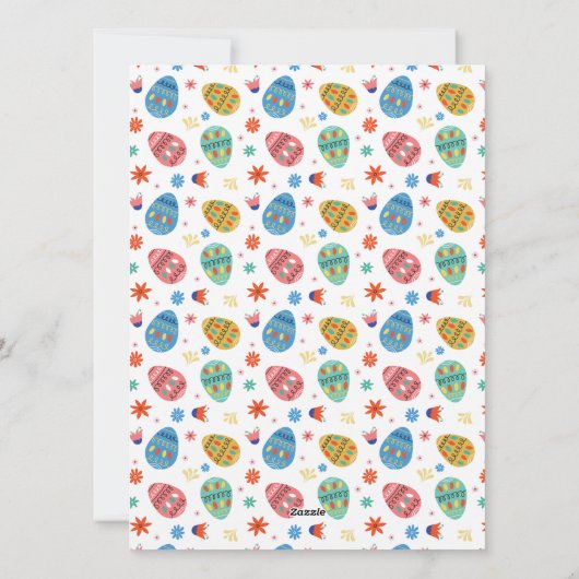 モダンハッピーイースターフォトホリデーカード シーズンカード (裏面)