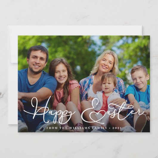 モダンハッピーイースター写真 シーズンカード (正面)