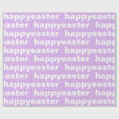 モダンハッピーイースター紫と白のイースター ラッピングペーパー (フラット)