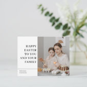 モダンハッピーイースター |家族のギフトはがき ポストカード (スタンド正面)