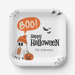 モダンハッピーハロウィン ペーパープレート