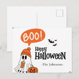 モダンハッピーハロウィン ポストカード