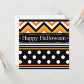 モダンハッピーハローウィンパターン カード (正面/裏面インサイチュ)