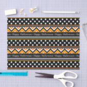 モダンハッピーハローウィンパターン 薄葉紙 (クラフト)