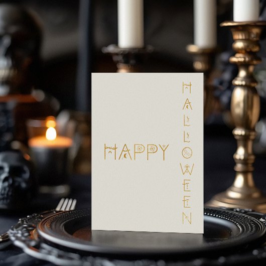 モダンハッピーハローウィンフォイルカード 箔シーズンカード