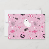 モダンハッピーハローウィンフォトカード (裏面)