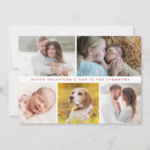 モダンハッピーバレンタインデーカスタムファミリーの写真 シーズンカード (正面)