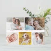 モダンハッピーバレンタインデーカスタムファミリーの写真 シーズンカード (スタンド正面)