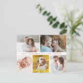 モダンハッピーバレンタインデーカスタムファミリーの写真 シーズンポストカード (スタンド正面)