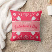 モダンハッピーバレンタインデーパーソナライズされた クッション (ブランケット)