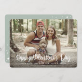 モダンハッピーバレンタインデーフルフォト シーズンカード (正面/裏面)