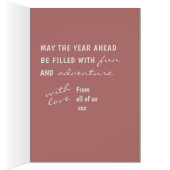 モダンハッピーバースデーほこりっぽいバラ写真テンプレート (内側 (右))