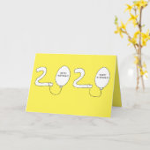 モダンハッピーバースデーイン2020おもしろい誕生日カード カード (黄色い花)