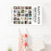 モダンハッピーバースデー\年齢 |写真のコラージュ 横断幕 (インサイチュ)