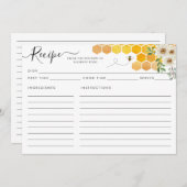 モダンハニカム（昆虫）マルハナバチイエロービーレシピカード (正面/裏面)