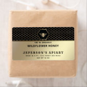 モダンハニーコーム金ゴールドビーはちみつ瓶ラベル ラベル (インサイチュ)