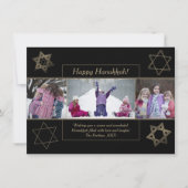 モダンハヌカー金ゴールドWishful Star of David 3写真 シーズンカード (正面)