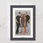 モダンハヌカ星エレガントネイビー青い写真 シーズンカード (裏面)