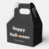 モダンハロウィンの特典ボックス – パーソナライズされた フェイバーボックス (裏面)